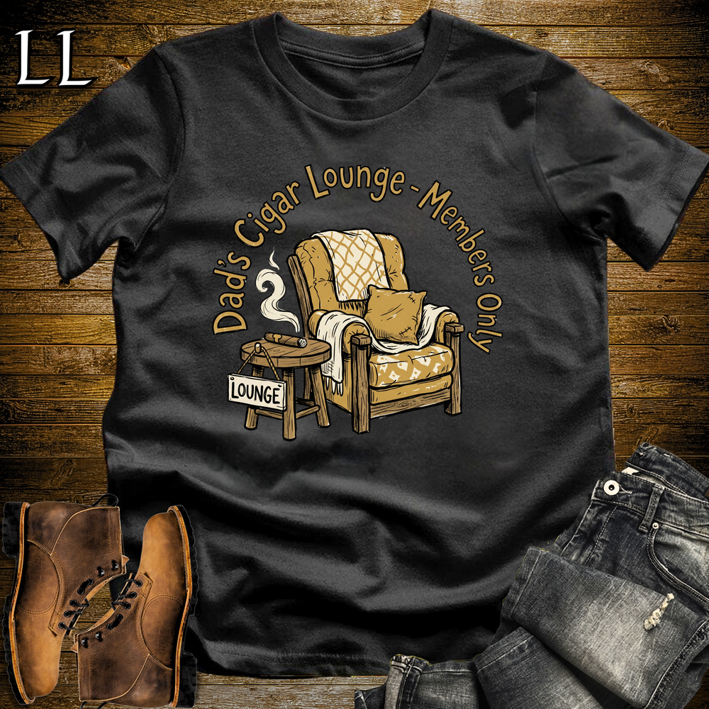 Dad's Cigar Lounge cigar tee in Black by Legacy Layers