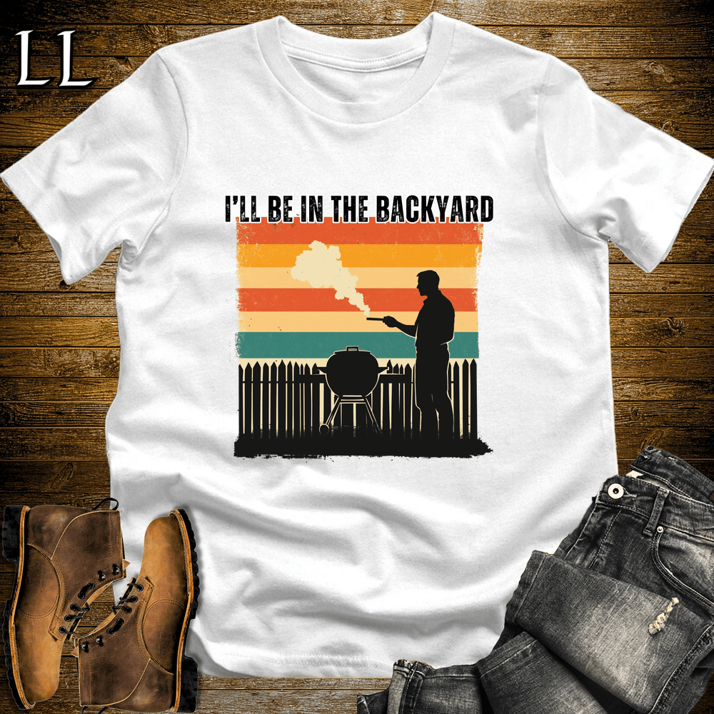 I'll Be in the Backyard cigar tee in White by Legacy Layers