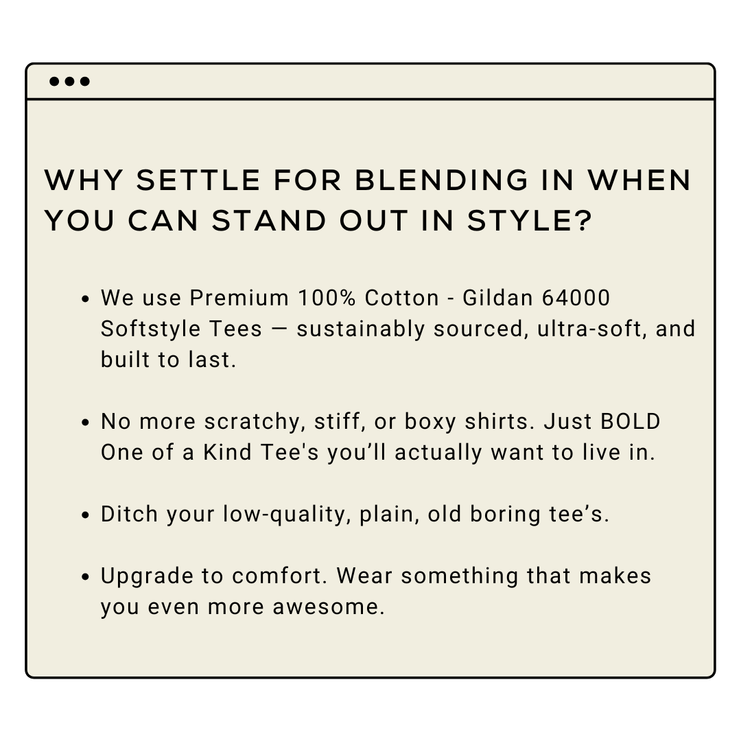 Legacy Layers Benefits, why blend in, premium gildan 64000 tees