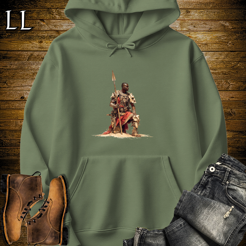 African Desert Spearmaster Hooded Sweatshirt - Military Green
