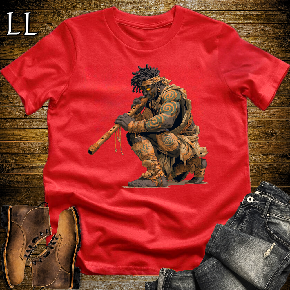 African Blow Dart Warrior Softstyle Tee - Red