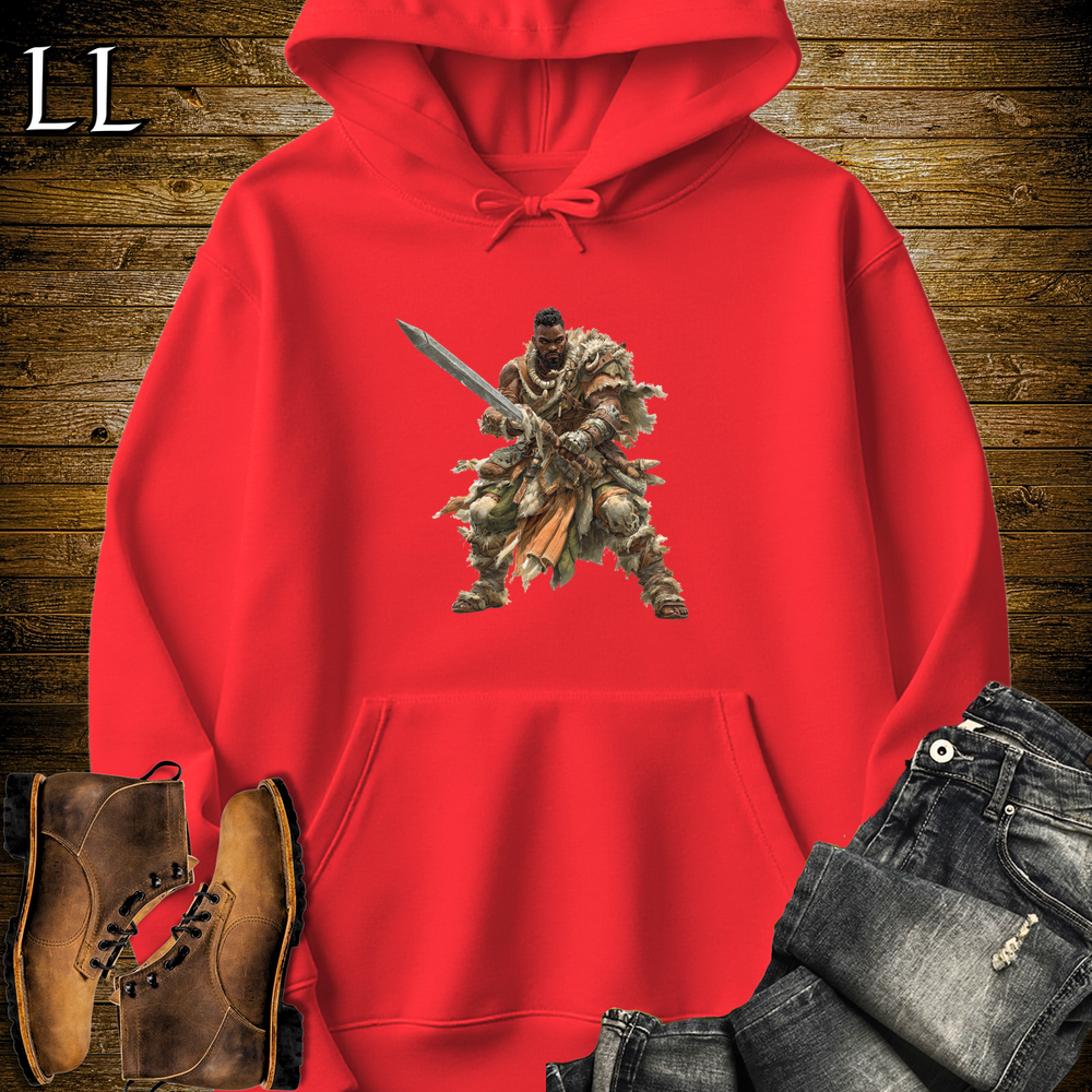 African Swordmaster Hooded Sweatshirt - Red