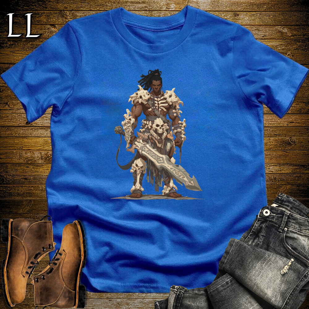 African Bone Barbarian Softstyle Tee - Royal