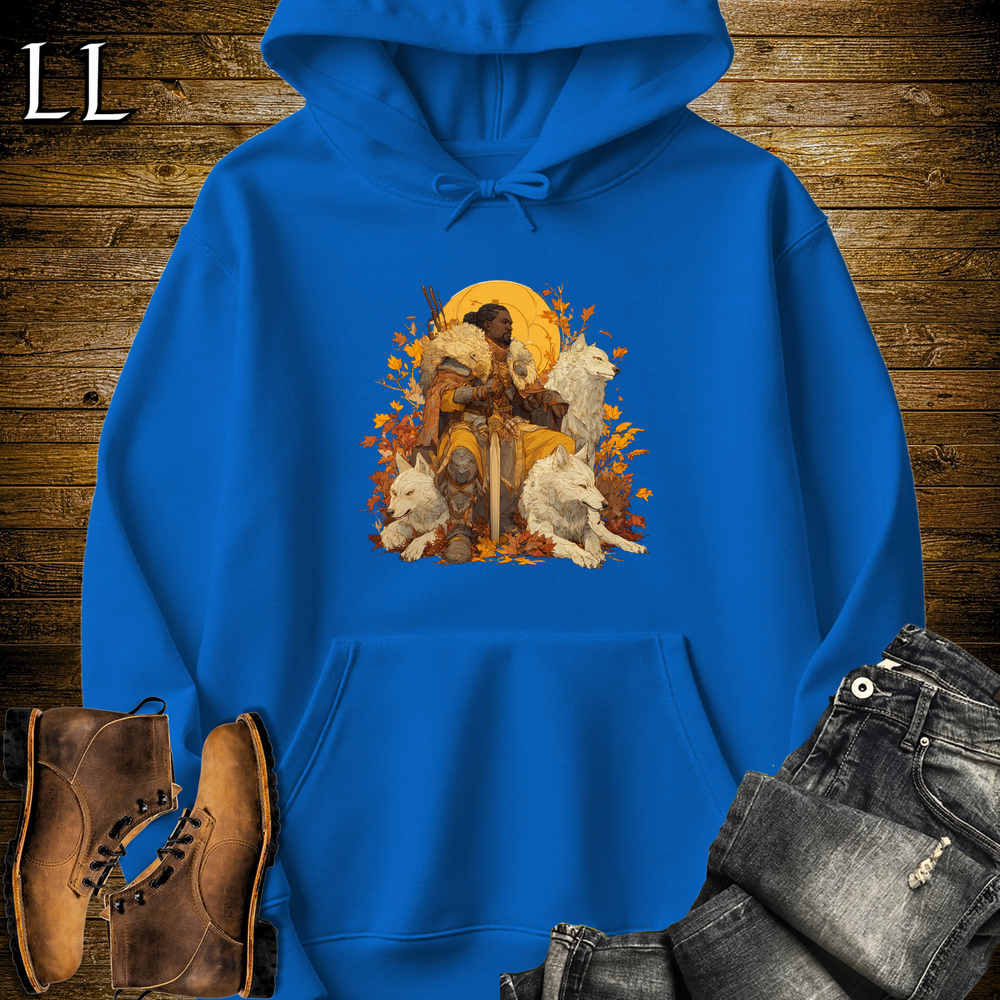 African Wolf Warrior Hooded Sweatshirt - Royal