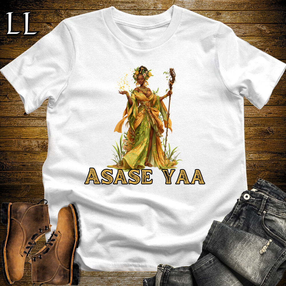 Asase Yaa African Goddess Softstyle Tee - White