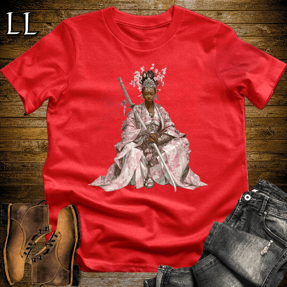 African Cherry Blossom Samurai Queen - Red - LegacyLayers