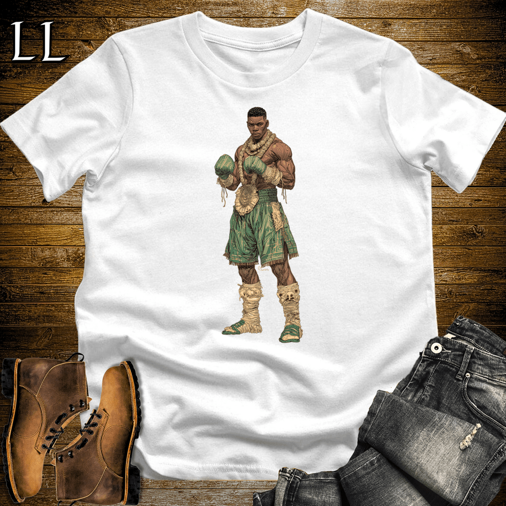 African Tribal Boxing King - White - LegacyLayers