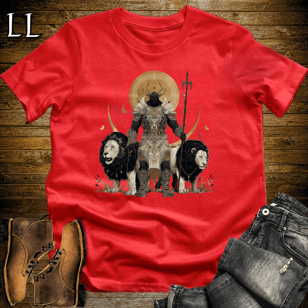 African White Lion King Softstyle Tee - Red - LegacyLayers