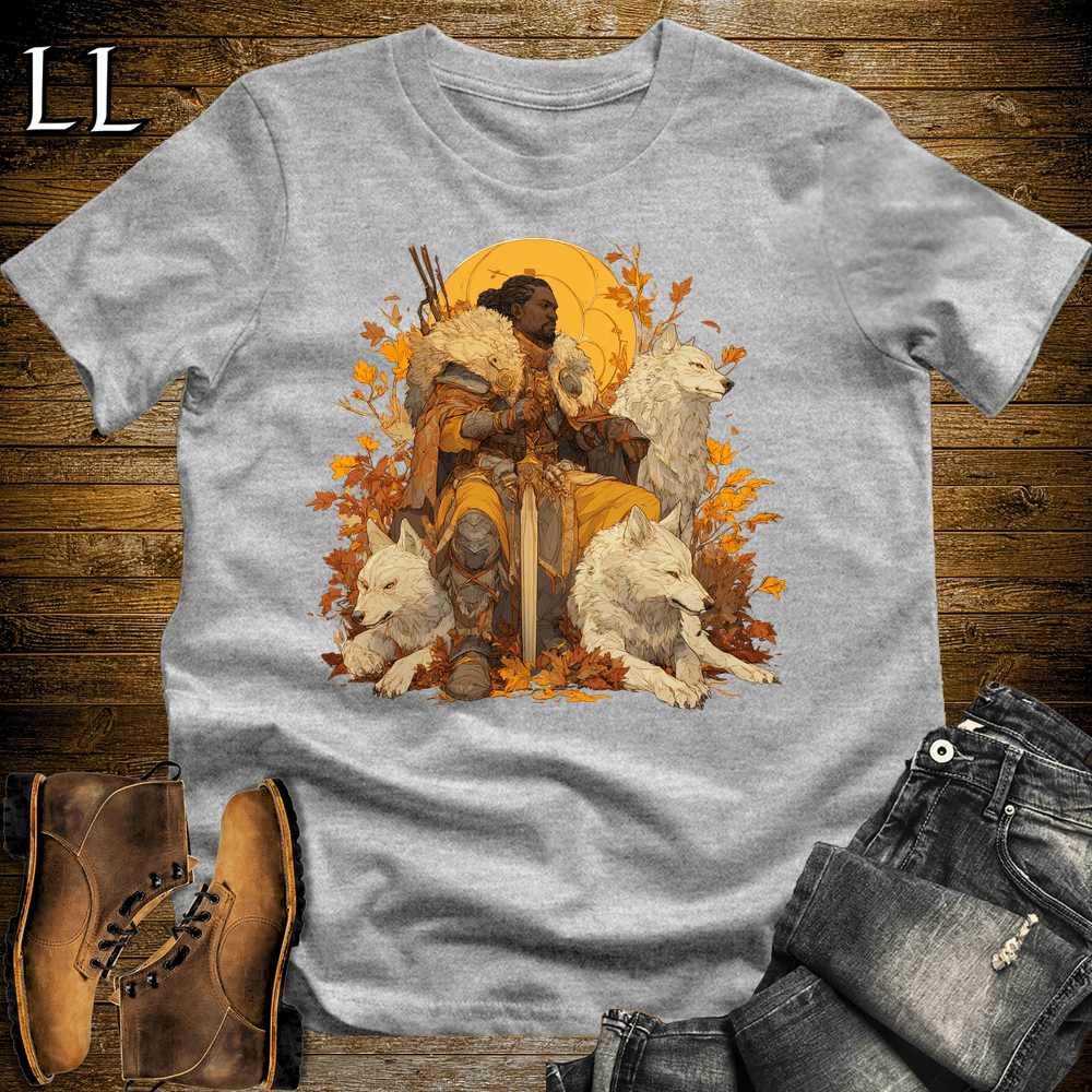 African Wolf Warrior Softstyle Tee - Sport Grey - LegacyLayers