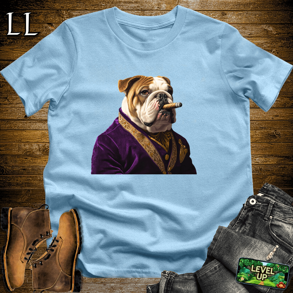 Cigar English Bulldog - Light Blue - LegacyLayers