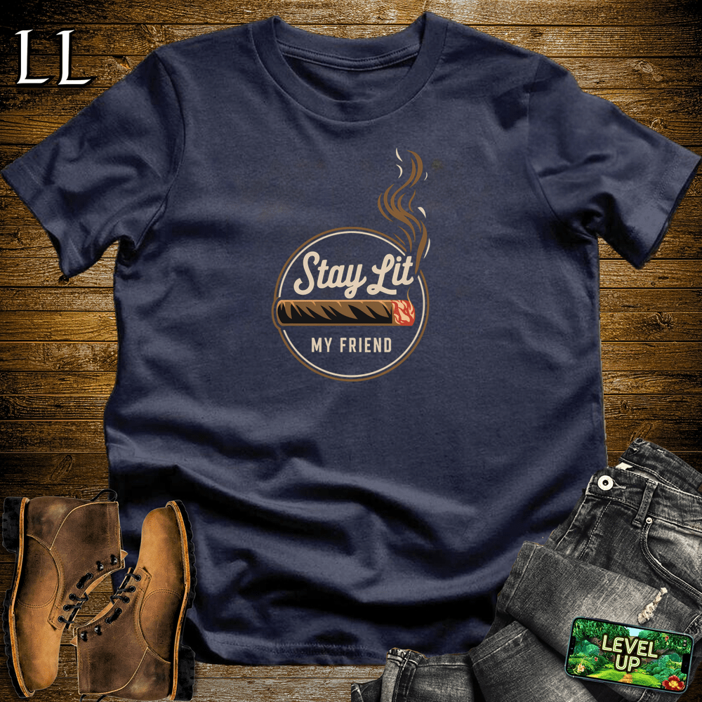 Cigar Stay Lit My Friend - Navy - LegacyLayers
