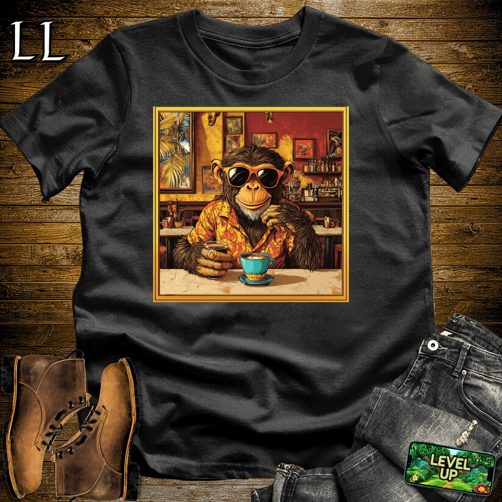 Coffee Shop Gorilla - Black - LegacyLayers