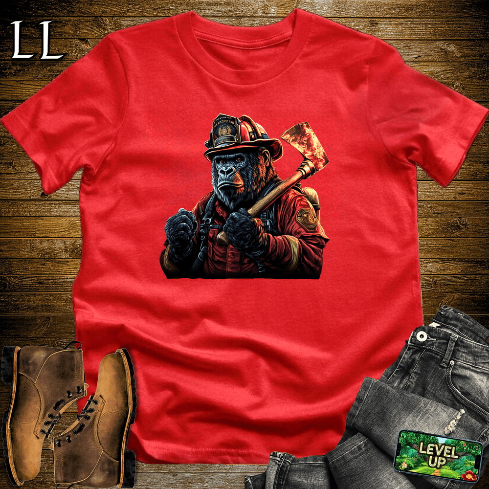 Firefighter Gorilla - Red - LegacyLayers