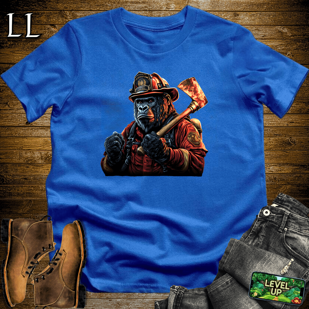 Firefighter Gorilla - Royal - LegacyLayers