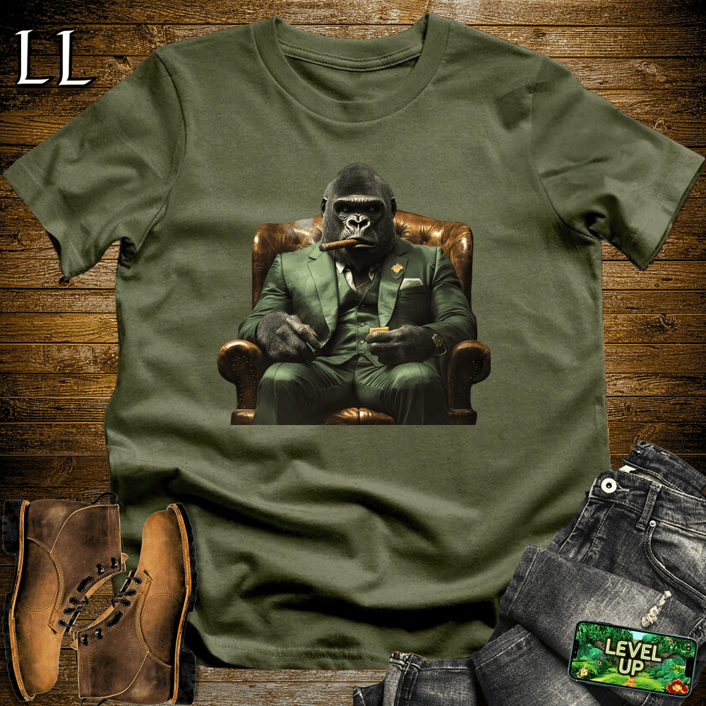 Green Suit Cigar Gorilla - Military Green - LegacyLayers