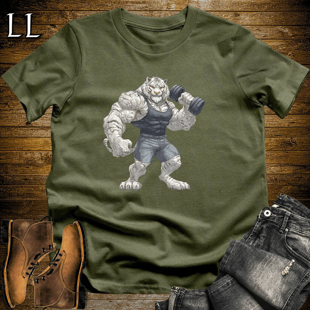 Gym Beast Bicep Curl Siberian Tiger - Military Green - LegacyLayers