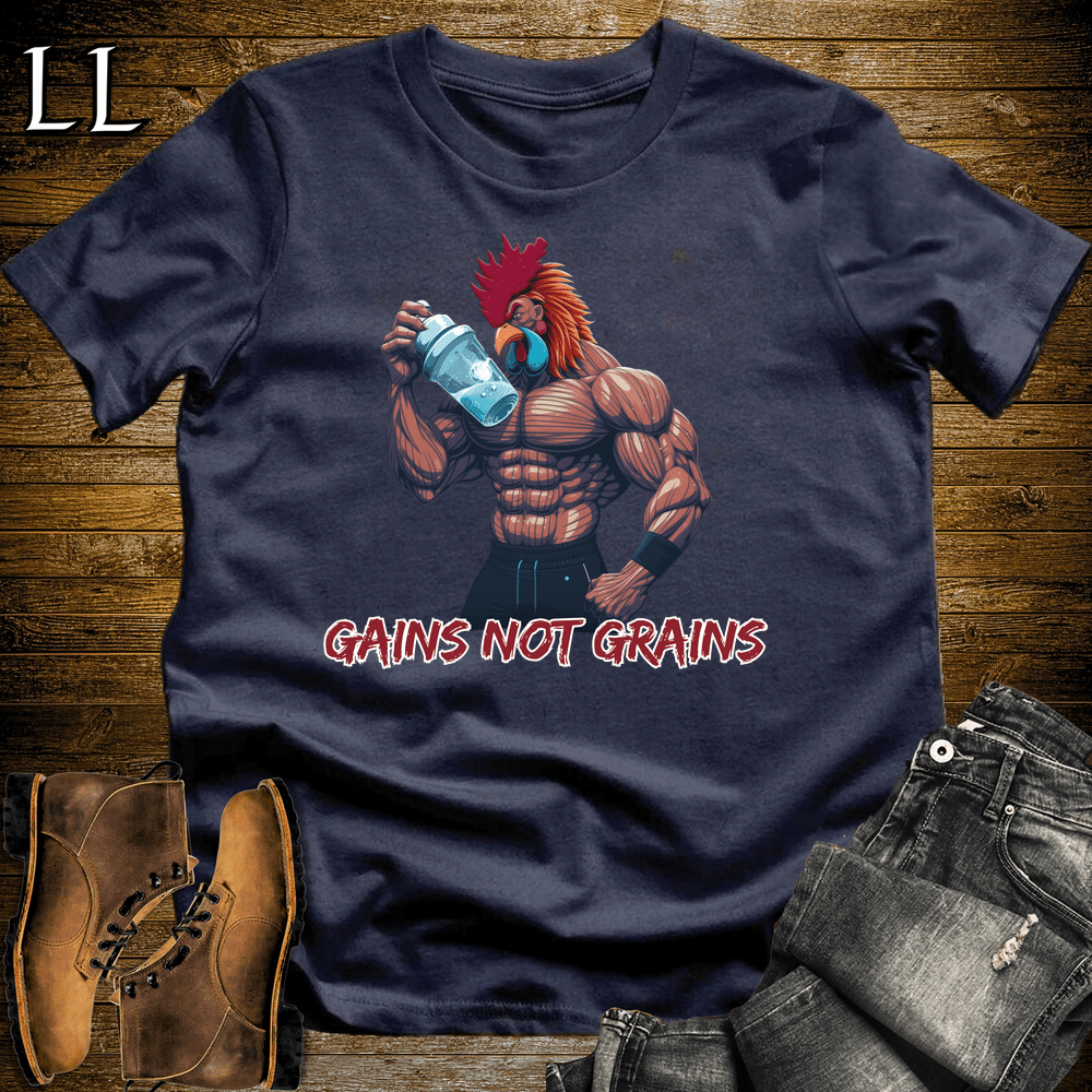 Gym Beast Gains Not Grains - Navy - LegacyLayers