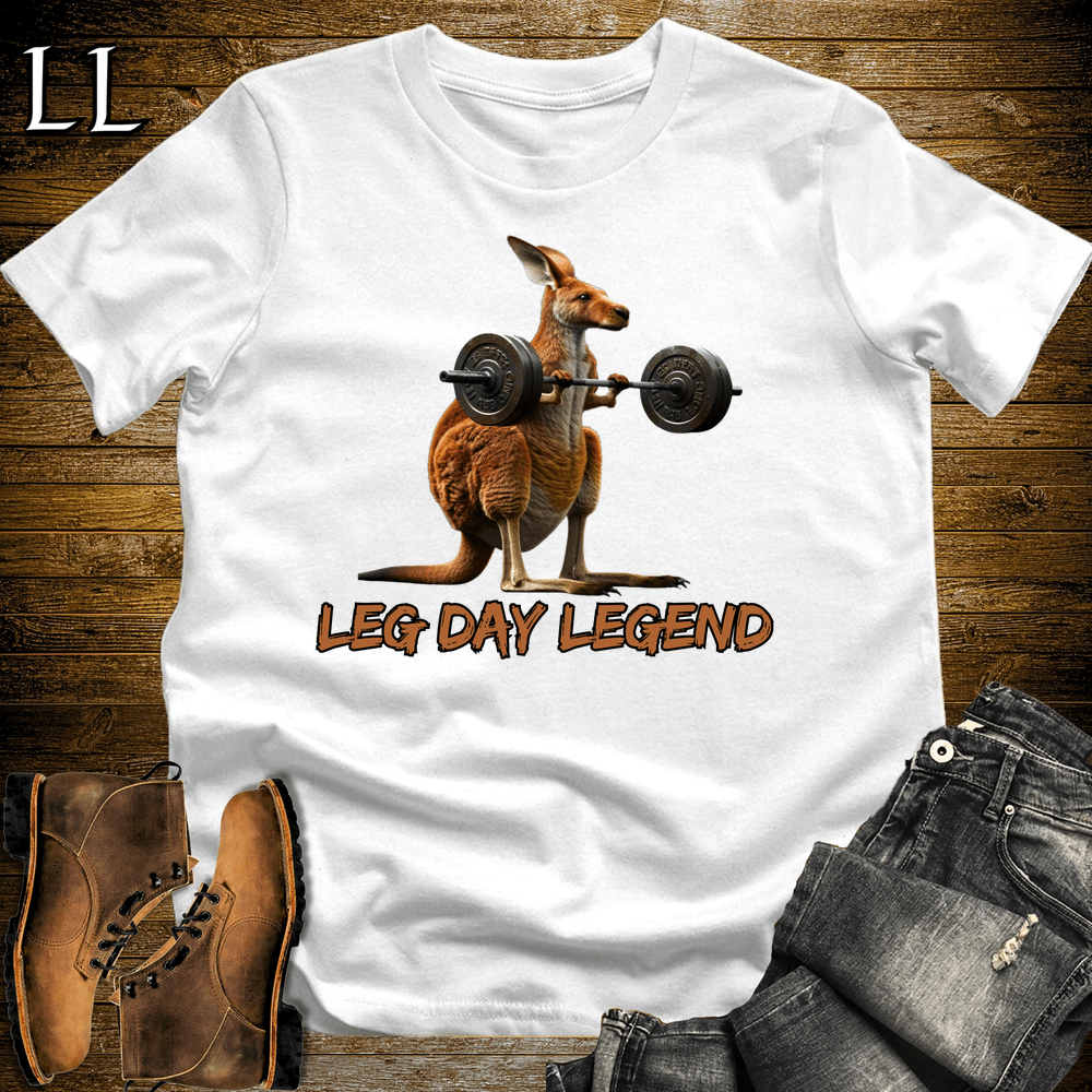 Gym Beast Leg Day Legend - White - LegacyLayers