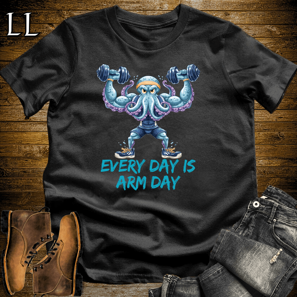 Gym Beast Octopus Every Day Is Arm Day - Black - LegacyLayers