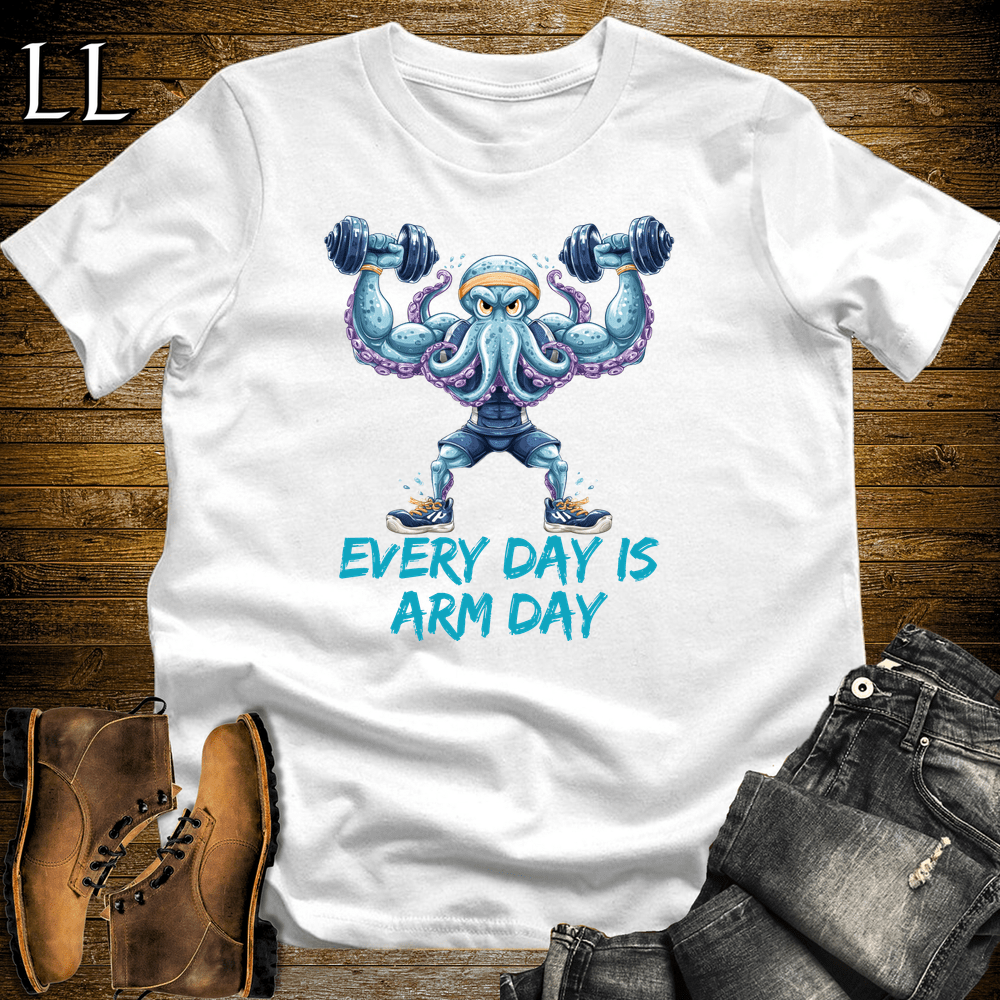 Gym Beast Octopus Every Day Is Arm Day - White - LegacyLayers
