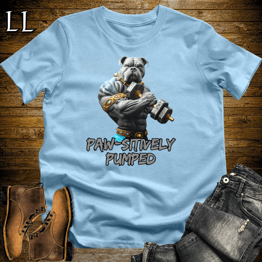 Gym Beast Pawsitively Pumped - Light Blue - LegacyLayers
