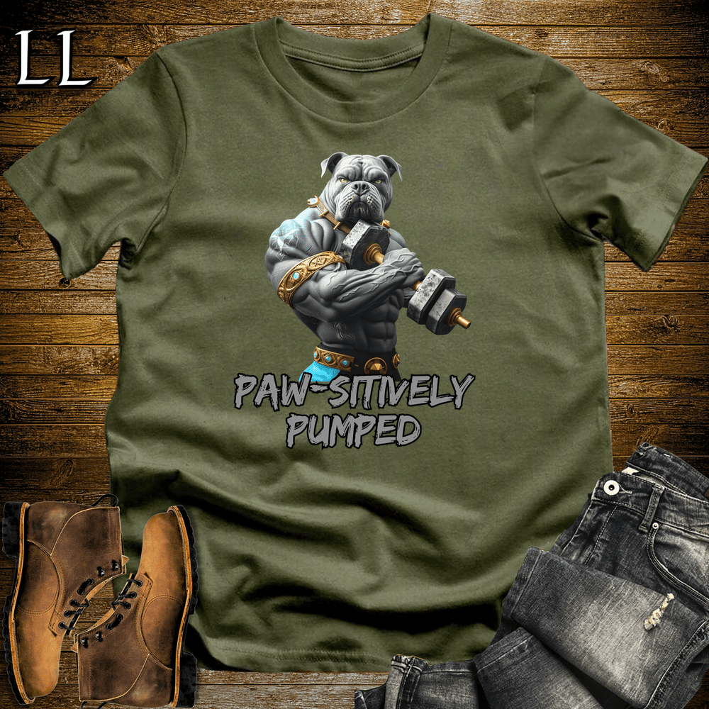 Gym Beast Pawsitively Pumped - Military Green - LegacyLayers