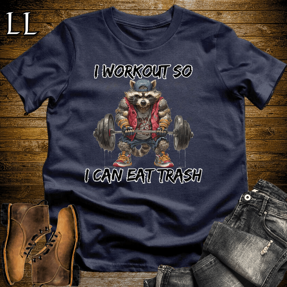Gym Beast Racoon Workout So I Can Eat Trash 1 - Navy - LegacyLayers
