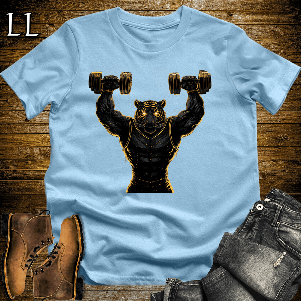 Gym Beast Shoulder Press Black Tiger - Light Blue - LegacyLayers