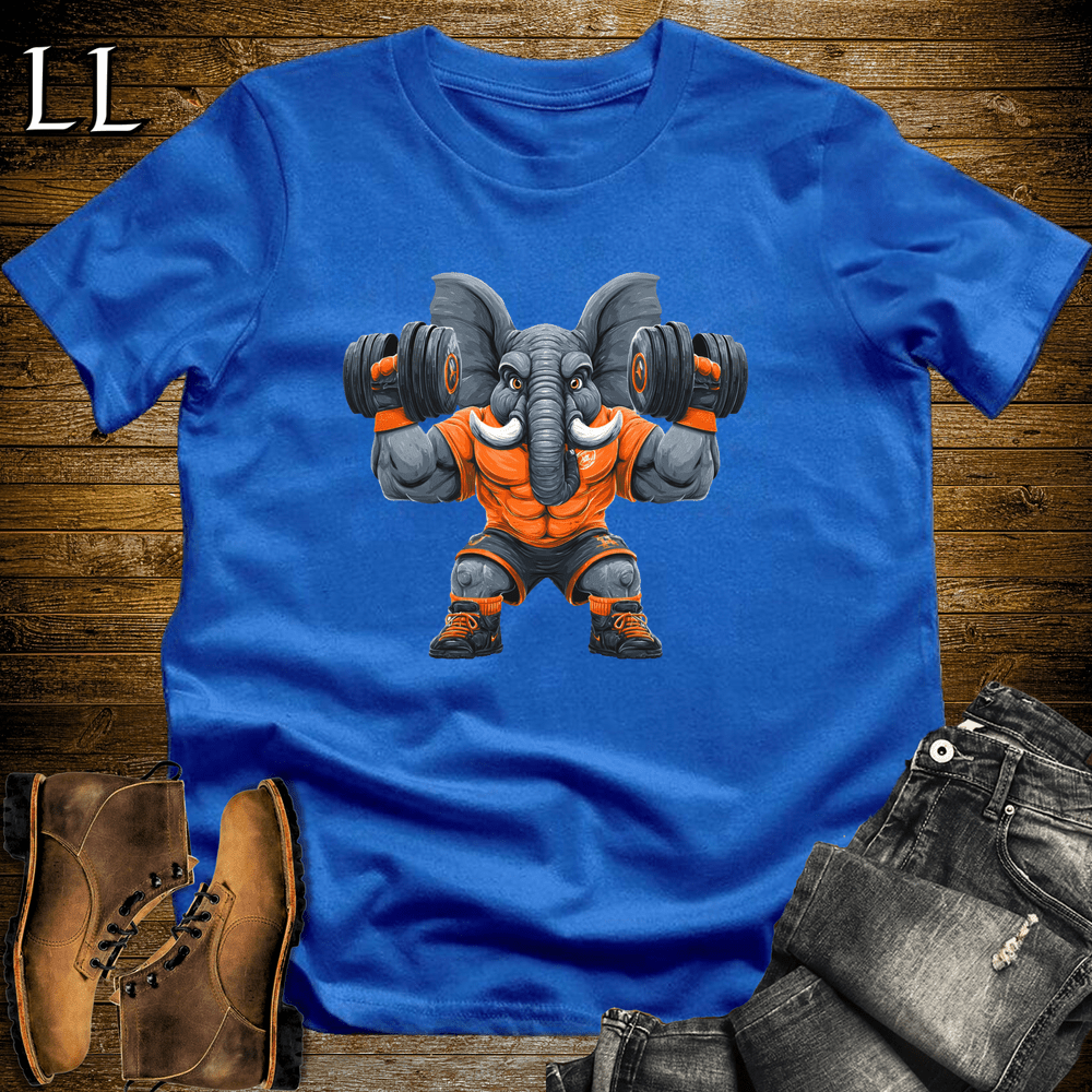 Gym Beast Shoulder Press Orange Elephant - Royal - LegacyLayers