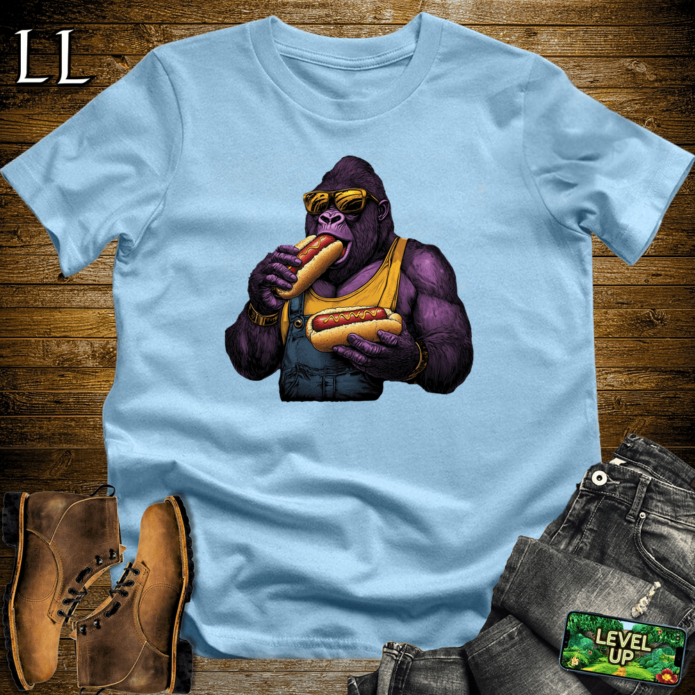 Hot Dog Gorilla - Light Blue - LegacyLayers