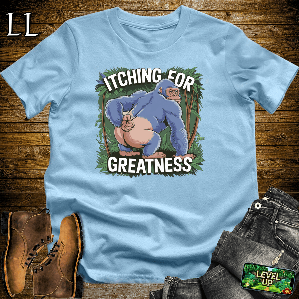 Itching For Greatness Gorilla - Light Blue - LegacyLayers