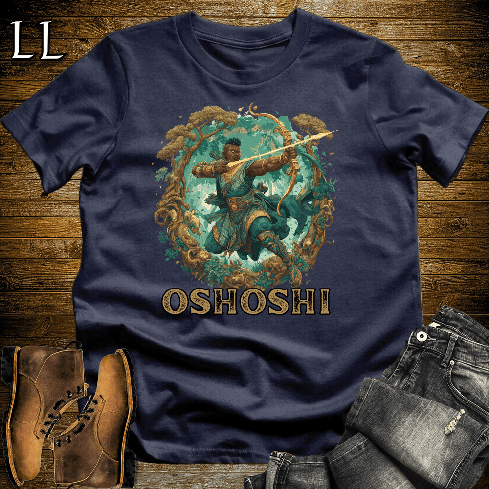 Oshoshi African God Softstyle Tee - Navy - LegacyLayers