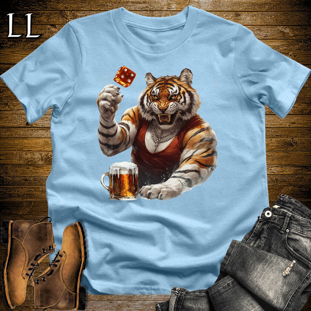 Party Animal Beer Dice Tiger - Light Blue - LegacyLayers
