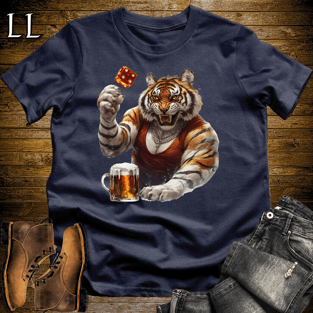 Party Animal Beer Dice Tiger - Navy - LegacyLayers