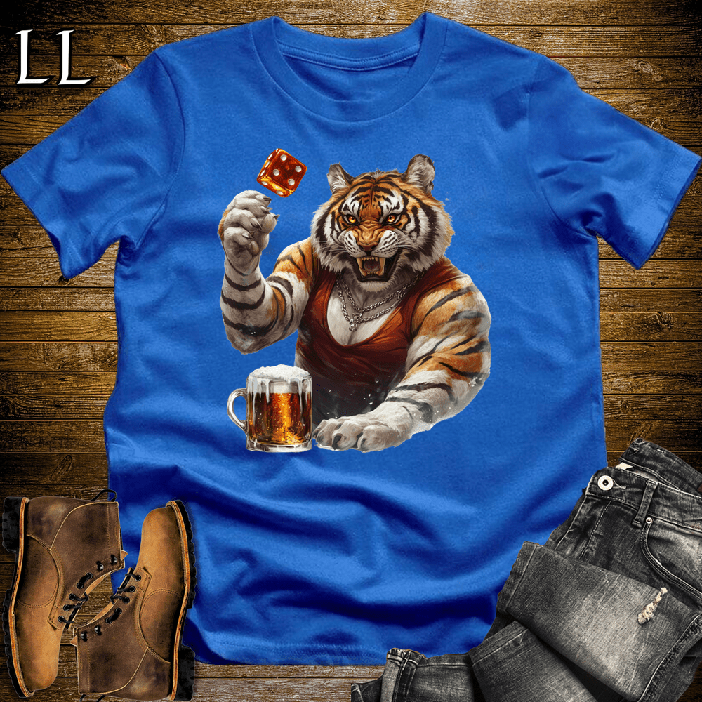 Party Animal Beer Dice Tiger - Royal - LegacyLayers
