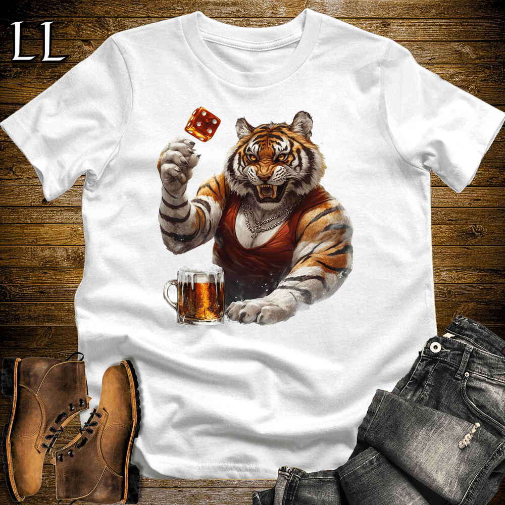 Party Animal Beer Dice Tiger - White - LegacyLayers