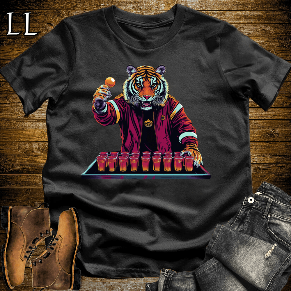 Party Animal Beer Pong Tiger - Black - LegacyLayers