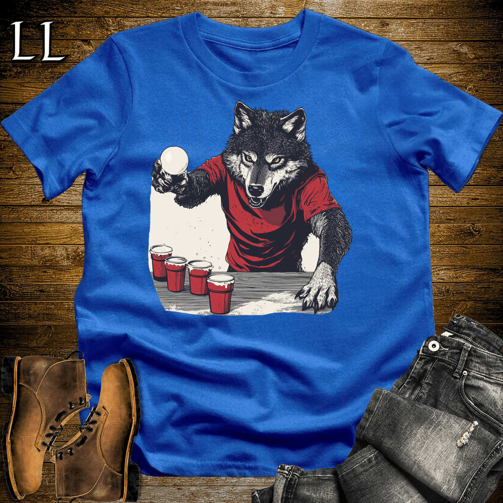 Party Animal Beer Pong Wolf - Royal - LegacyLayers