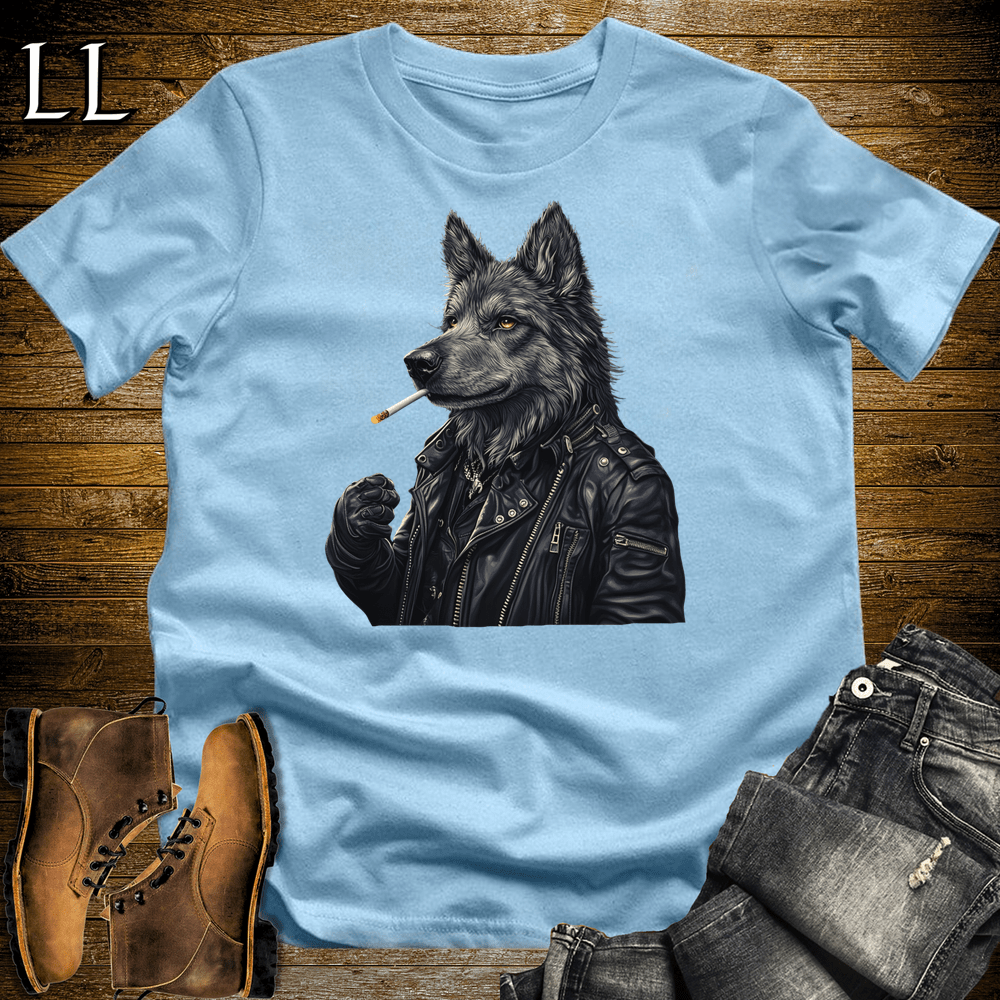 Party Animal Cig Break Dog - Light Blue - LegacyLayers