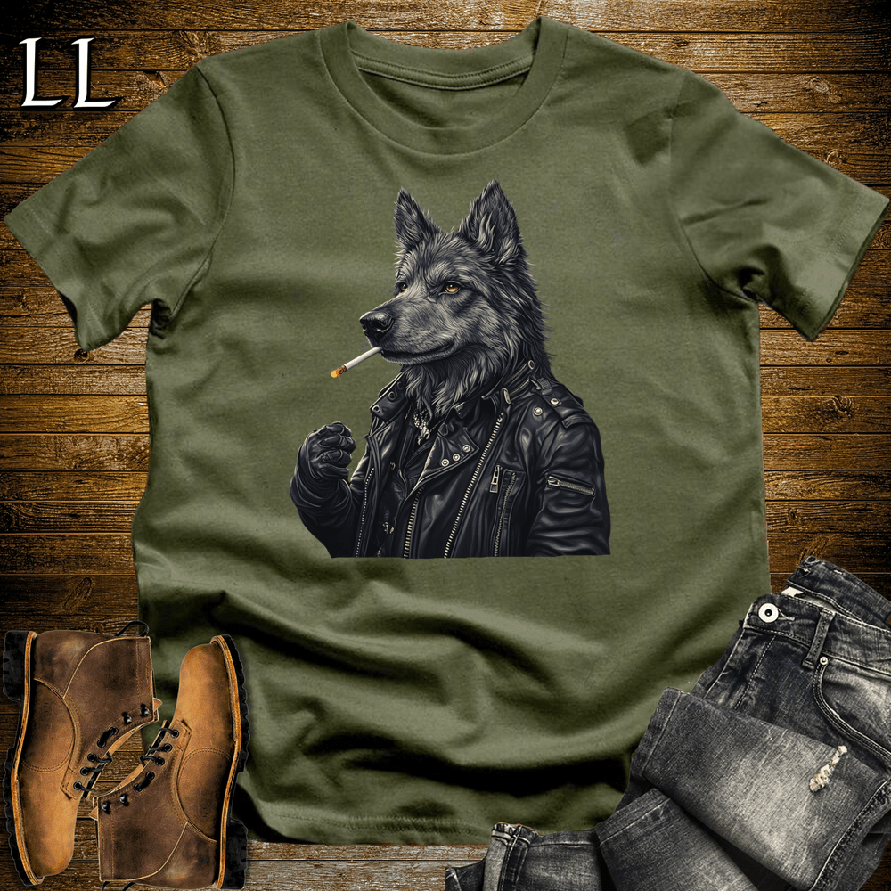 Party Animal Cig Break Dog - Military Green - LegacyLayers