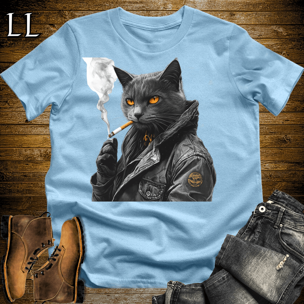 Party Animal Cig Cat - Light Blue - LegacyLayers
