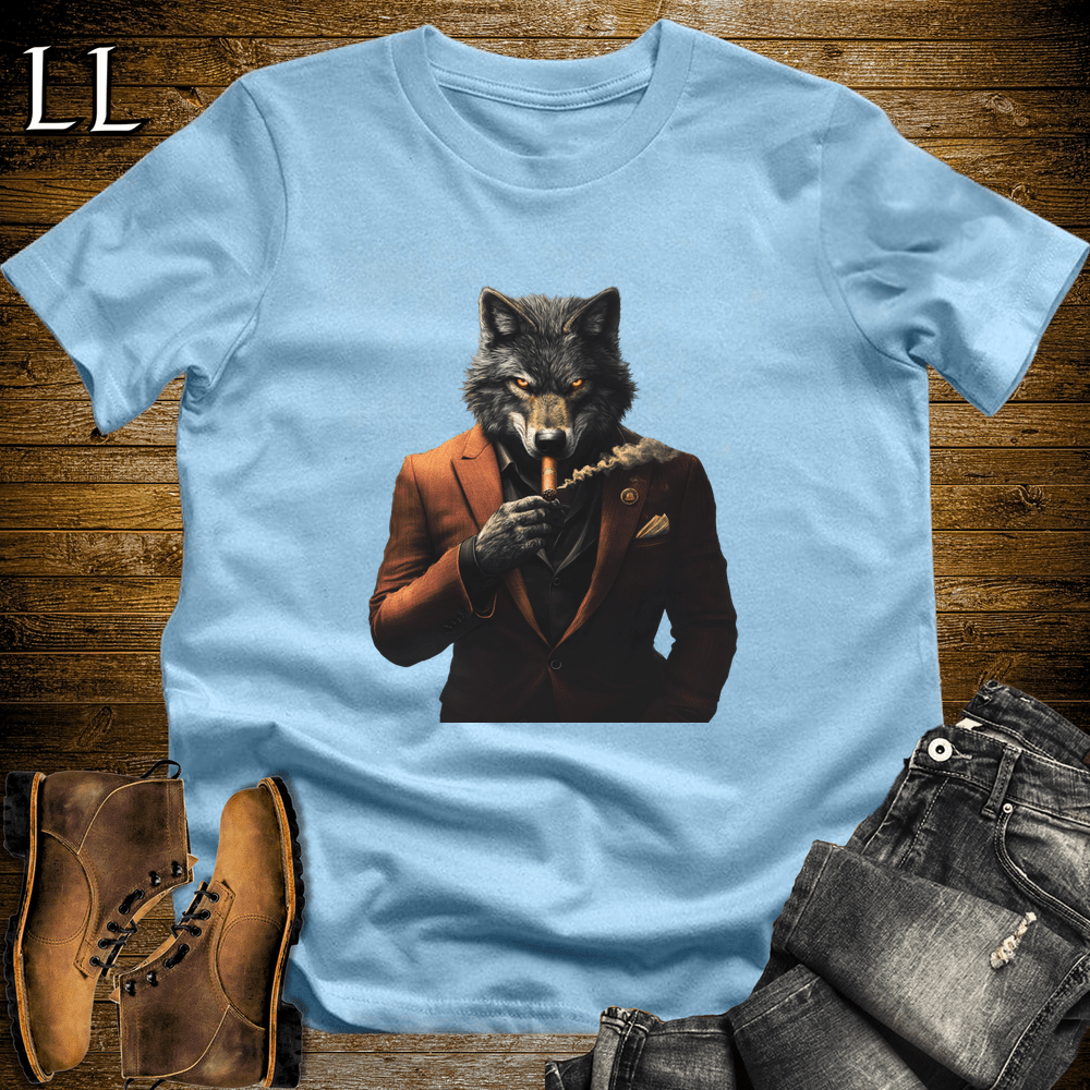 Party Animal Cigar Wolf - Light Blue - LegacyLayers