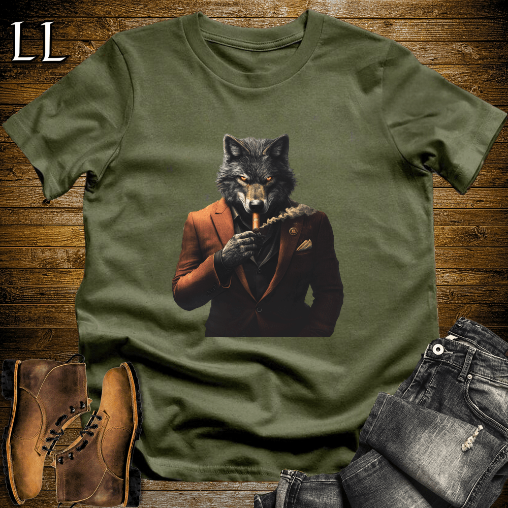 Party Animal Cigar Wolf - Military Green - LegacyLayers