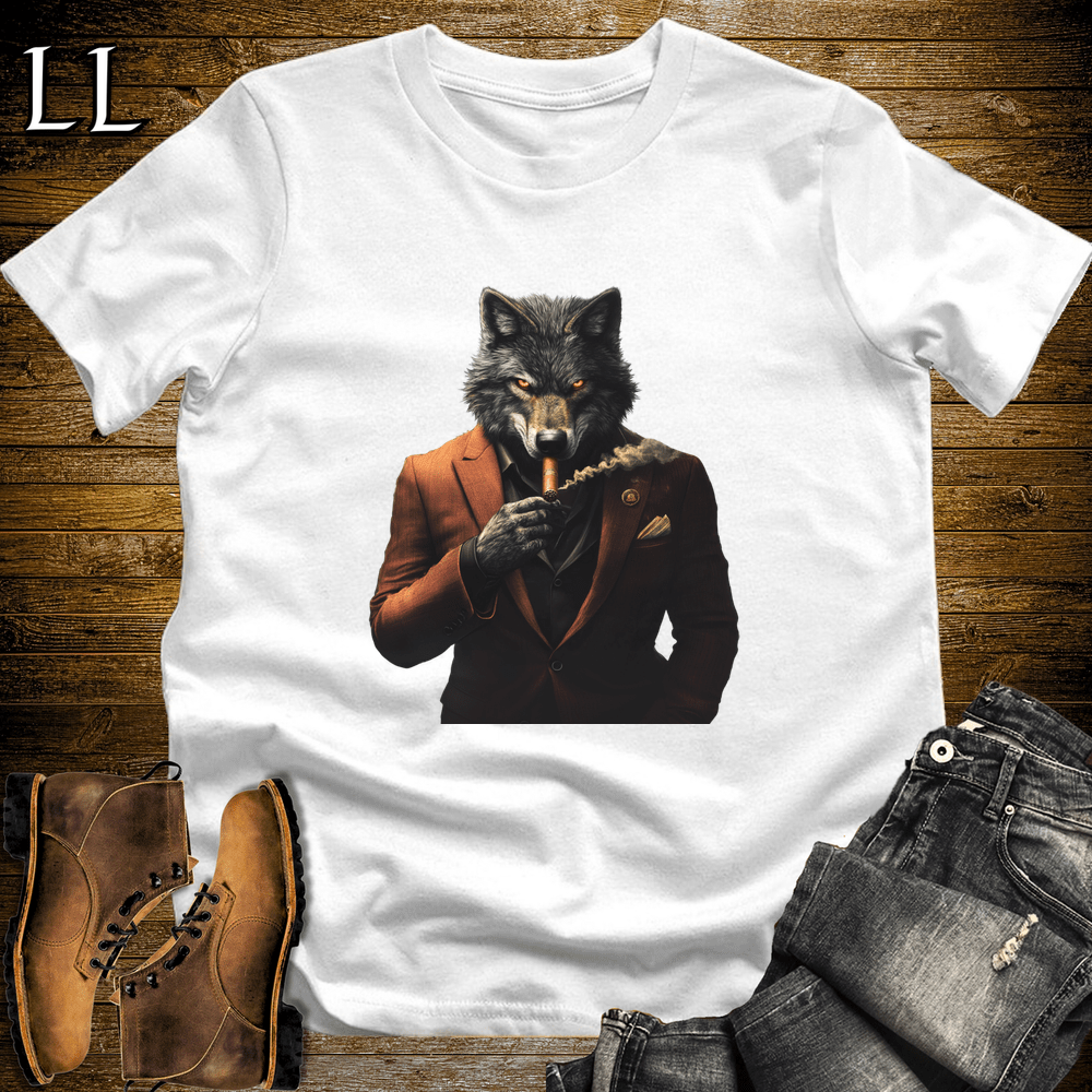 Party Animal Cigar Wolf - White - LegacyLayers
