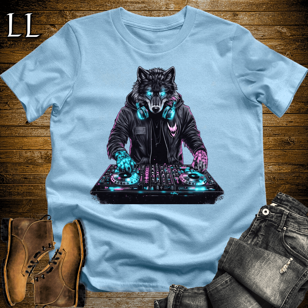 Party Animal Dj Wolf - Light Blue - LegacyLayers