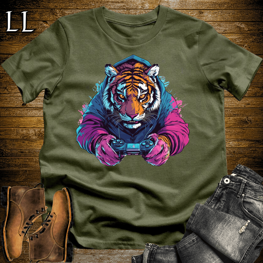 Party Animal Gaming Night Tiger - Military Green - LegacyLayers