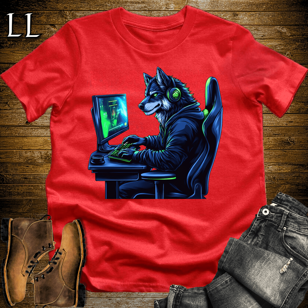 Party Animal Gaming Night Wolf - Red - LegacyLayers