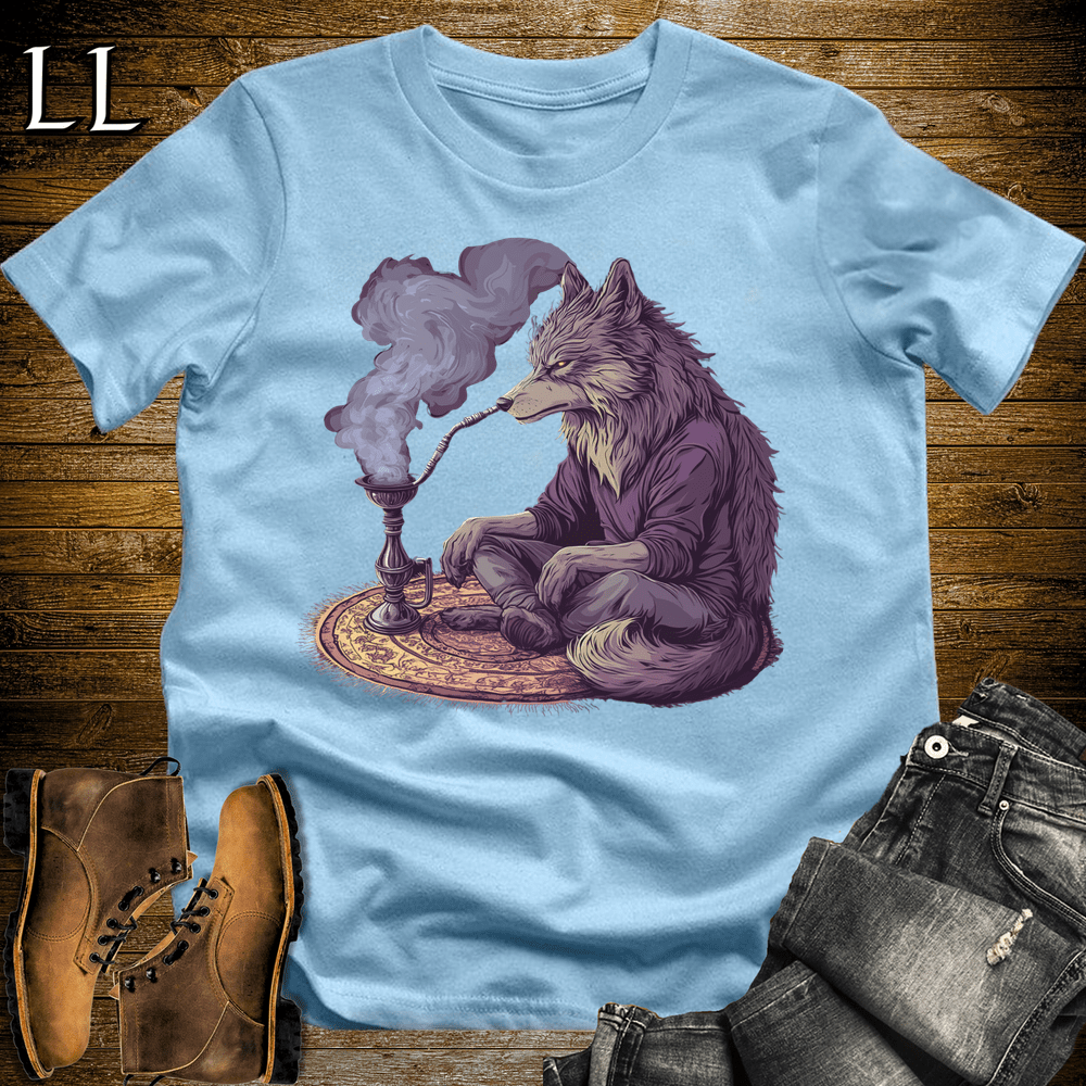Party Animal Hookah Wolf - Light Blue - LegacyLayers