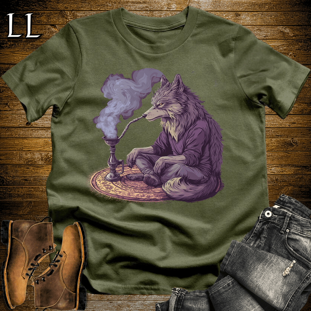 Party Animal Hookah Wolf - Military Green - LegacyLayers