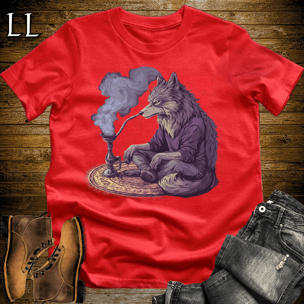 Party Animal Hookah Wolf - Red - LegacyLayers